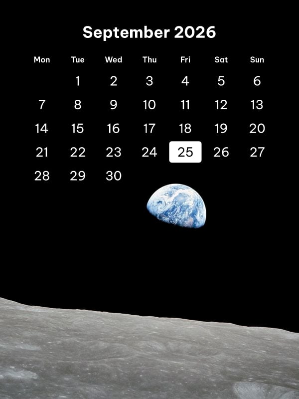 Earthrise Calendar