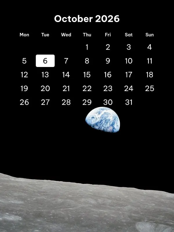 Earthrise Calendar