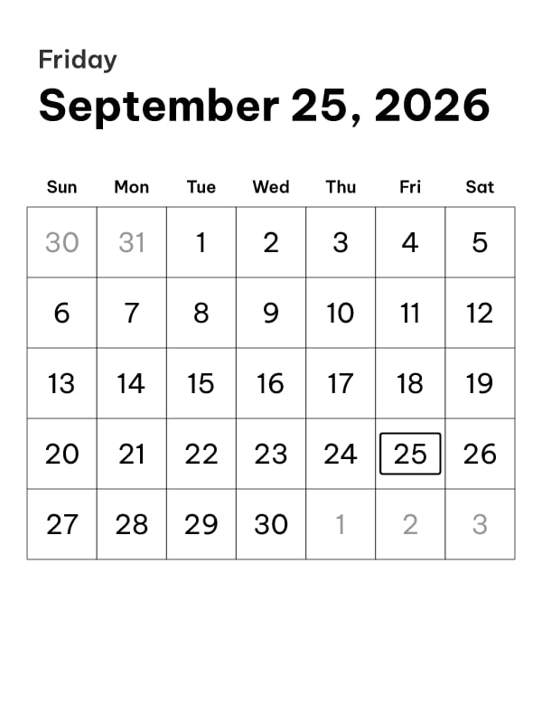 Classic Wall Calendar