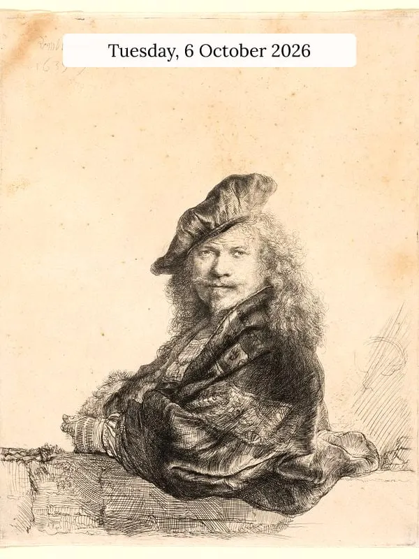 Rembrandt Leaning on a Sill